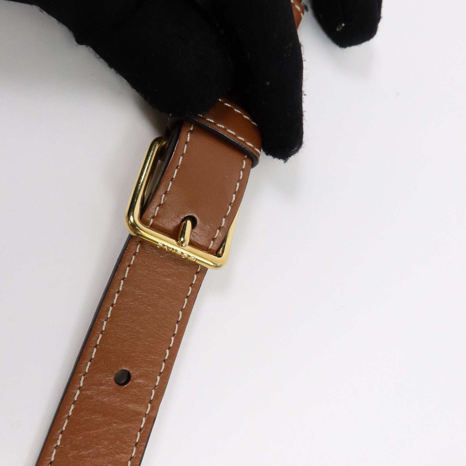 CELINE 塗層帆布Triomphe Small Bucket Bag肩背袋