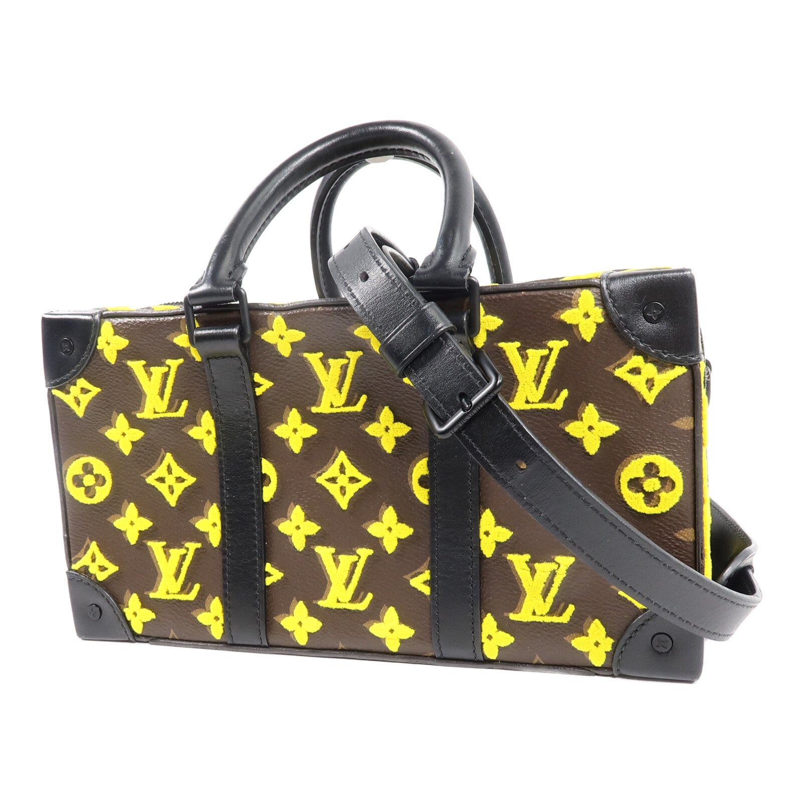 LOUIS VUITTON Monogram Tuffetage Trunk Speedy手挽肩背兩用袋