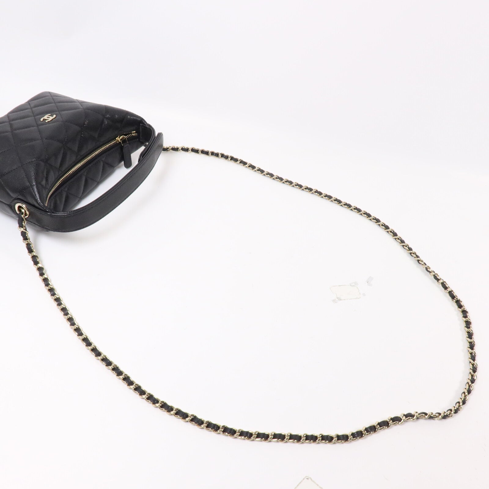 CHANEL 牛皮皮革Chain Shoulder鏈帶手挽肩背兩用袋
