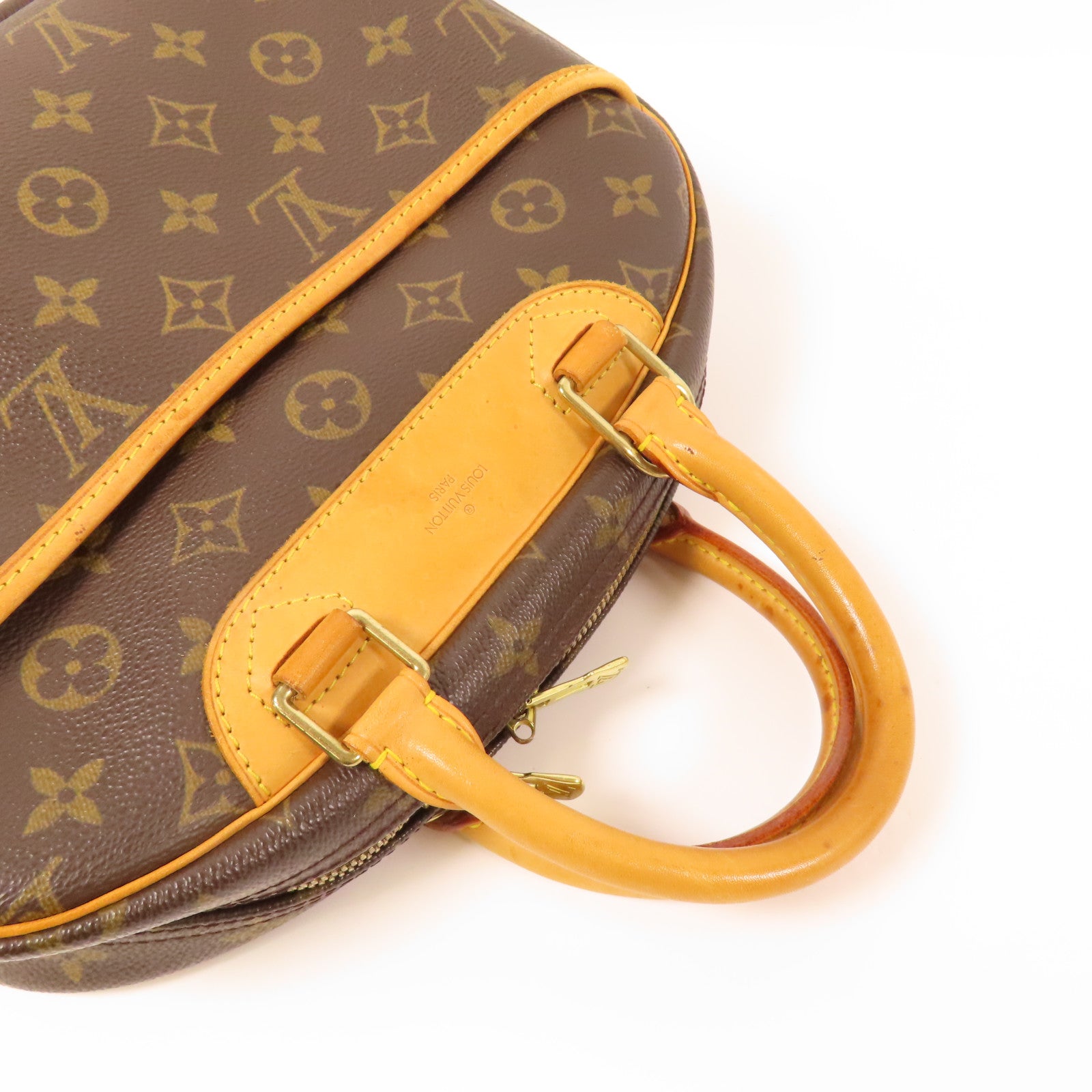 LOUIS VUITTON LV GHW Trouville Hand Bag M42228 Monogram Brown