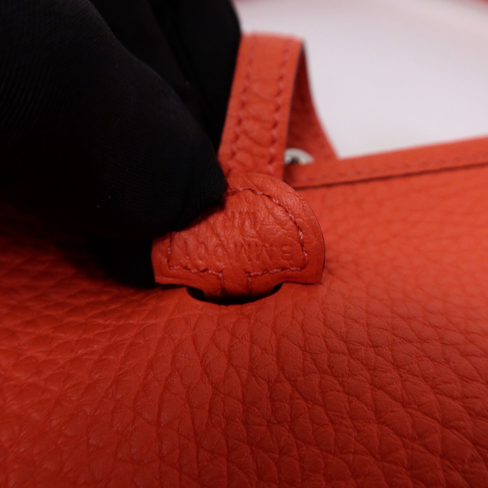 HERMES Clemence皮革Evelyne TPM肩背袋Rose Texas