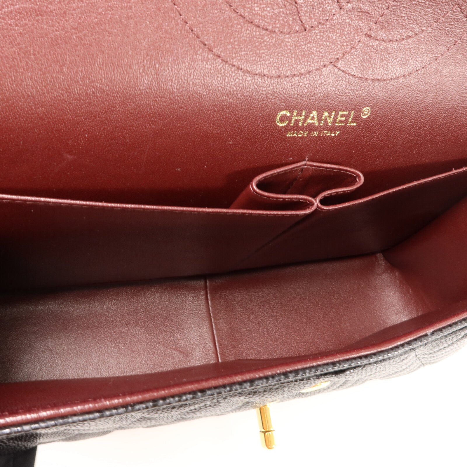 CHANEL 牛皮皮革Large Classic鏈帶肩背袋