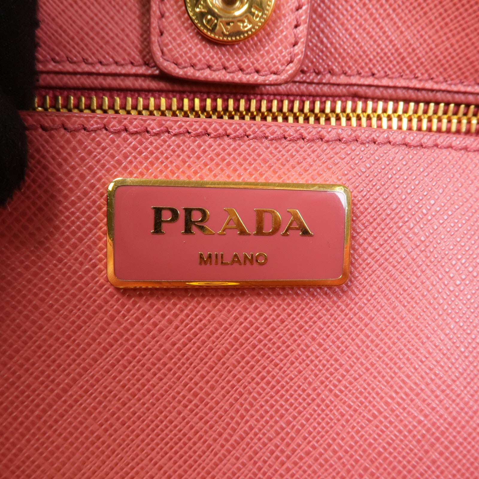 PRADA Saffiano皮革Galleria金扣手挽肩背兩用袋