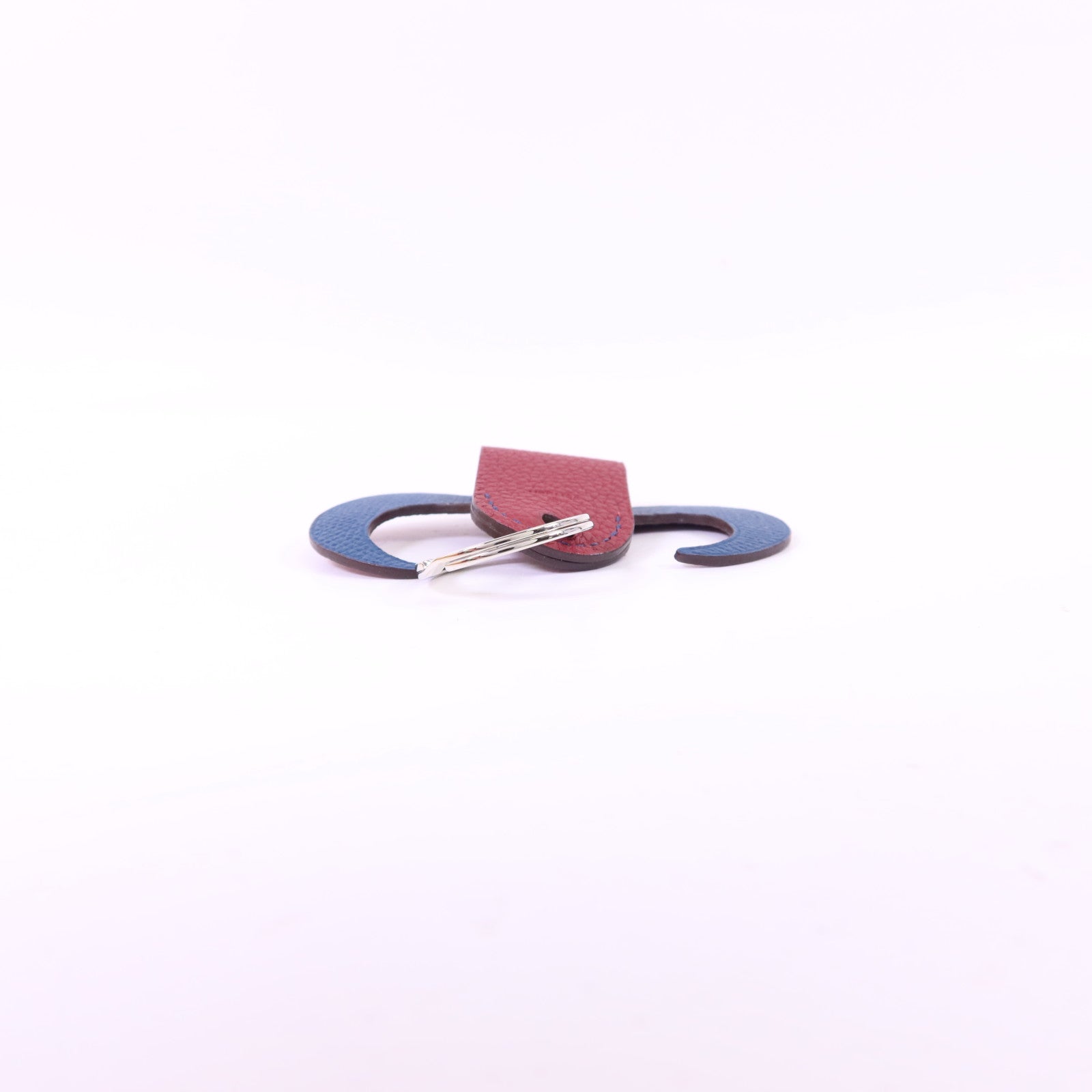 HERMES 【激減優惠】Clemence皮革/Epsom皮革Key Holder Charm銀扣鎖匙扣