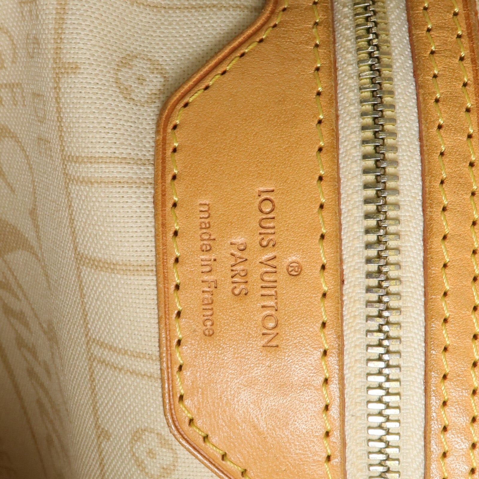 LOUIS VUITTON Damier Neverfull MM金扣手挽袋