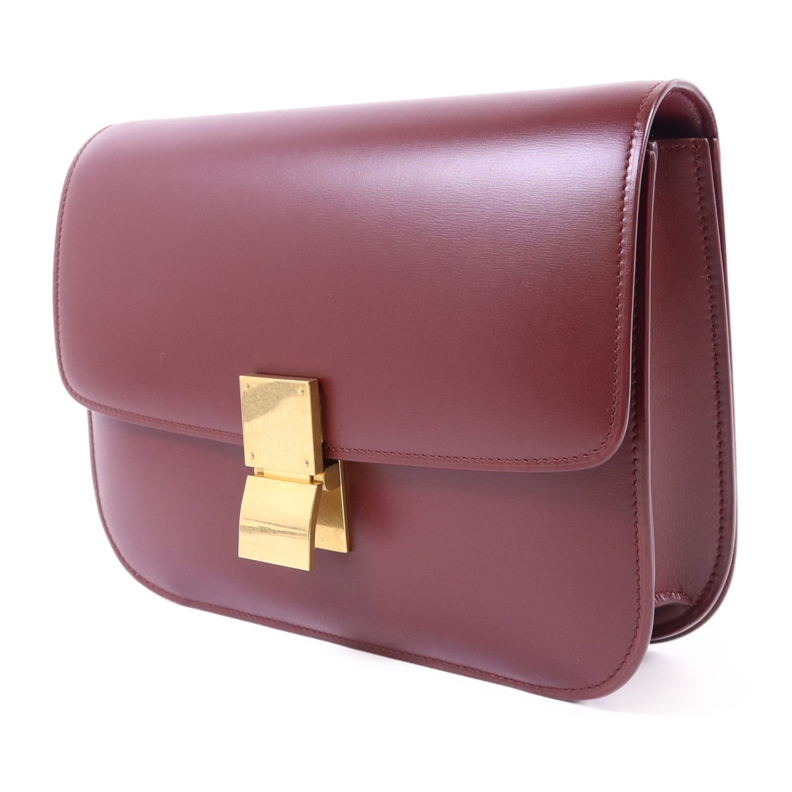 CELINE 牛皮皮革Shoulder Bag金扣肩背袋