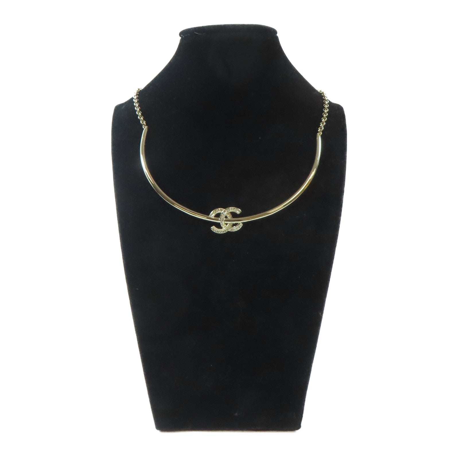 CHANEL 金屬Necklace項鍊銀色#48cm
