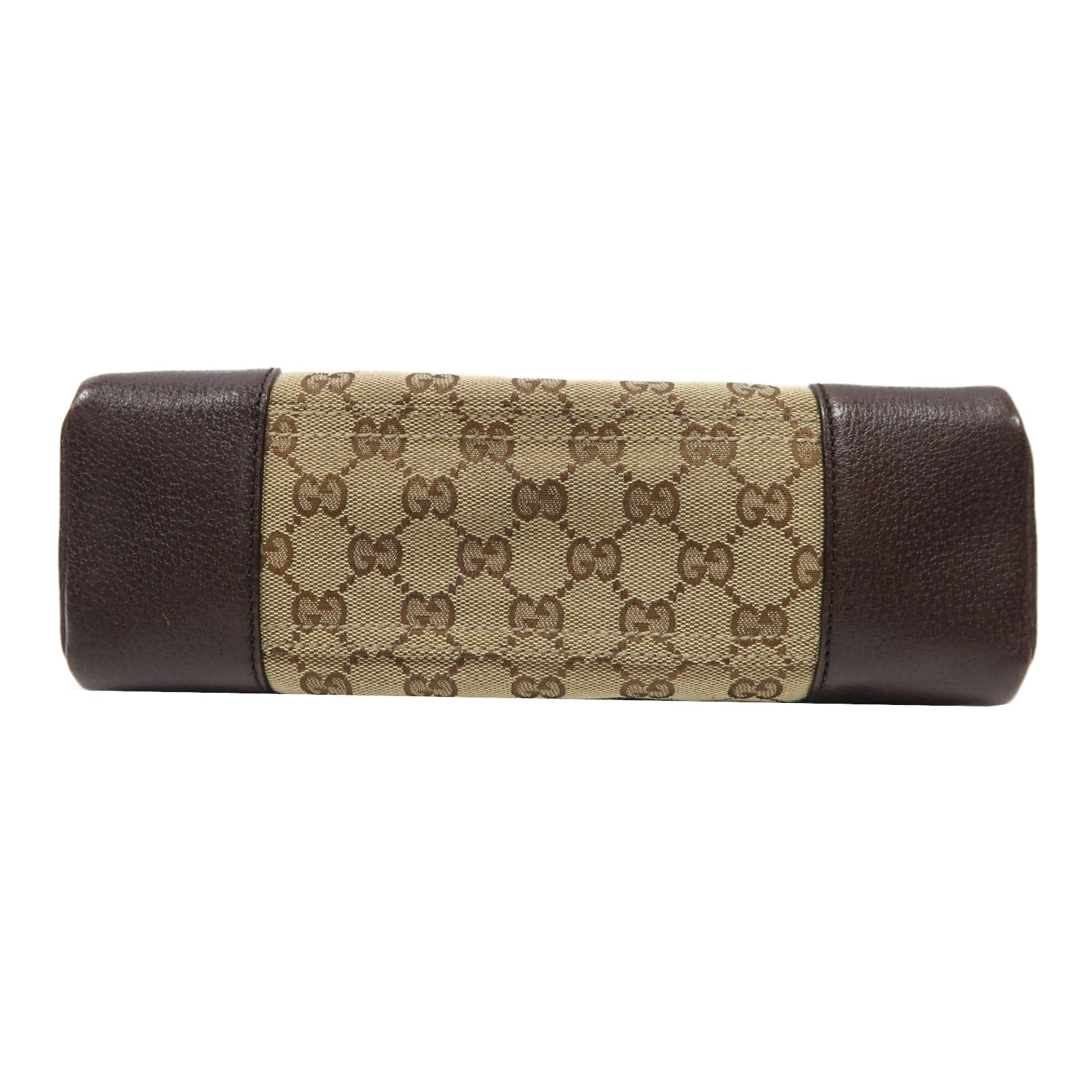 GUCCI 帆布Shoulder Bag銀扣肩背袋啡色