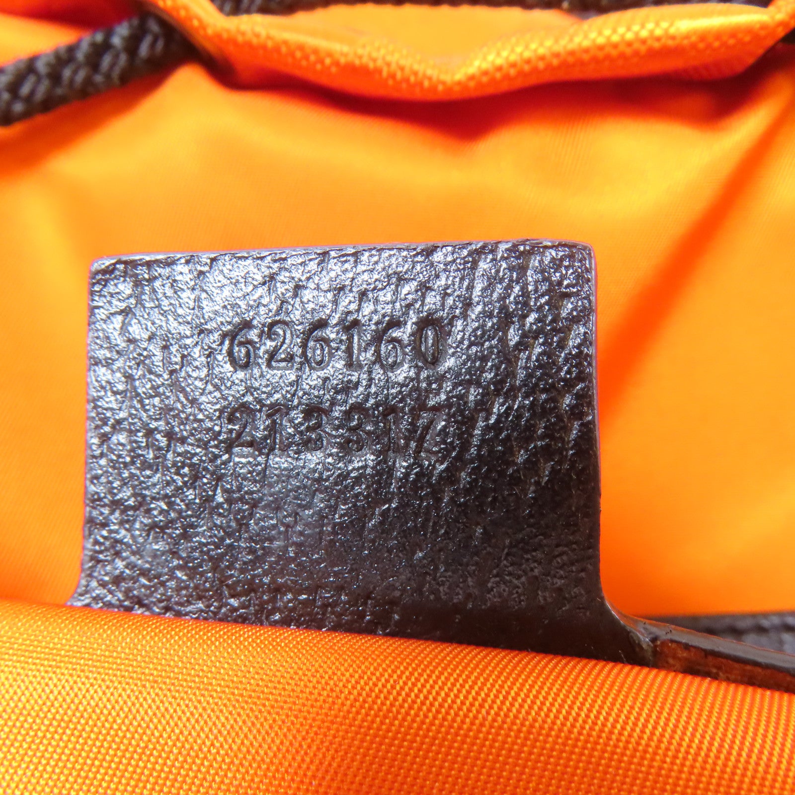 GUCCI 尼龍Rucksack BackPack銀扣背包橙色