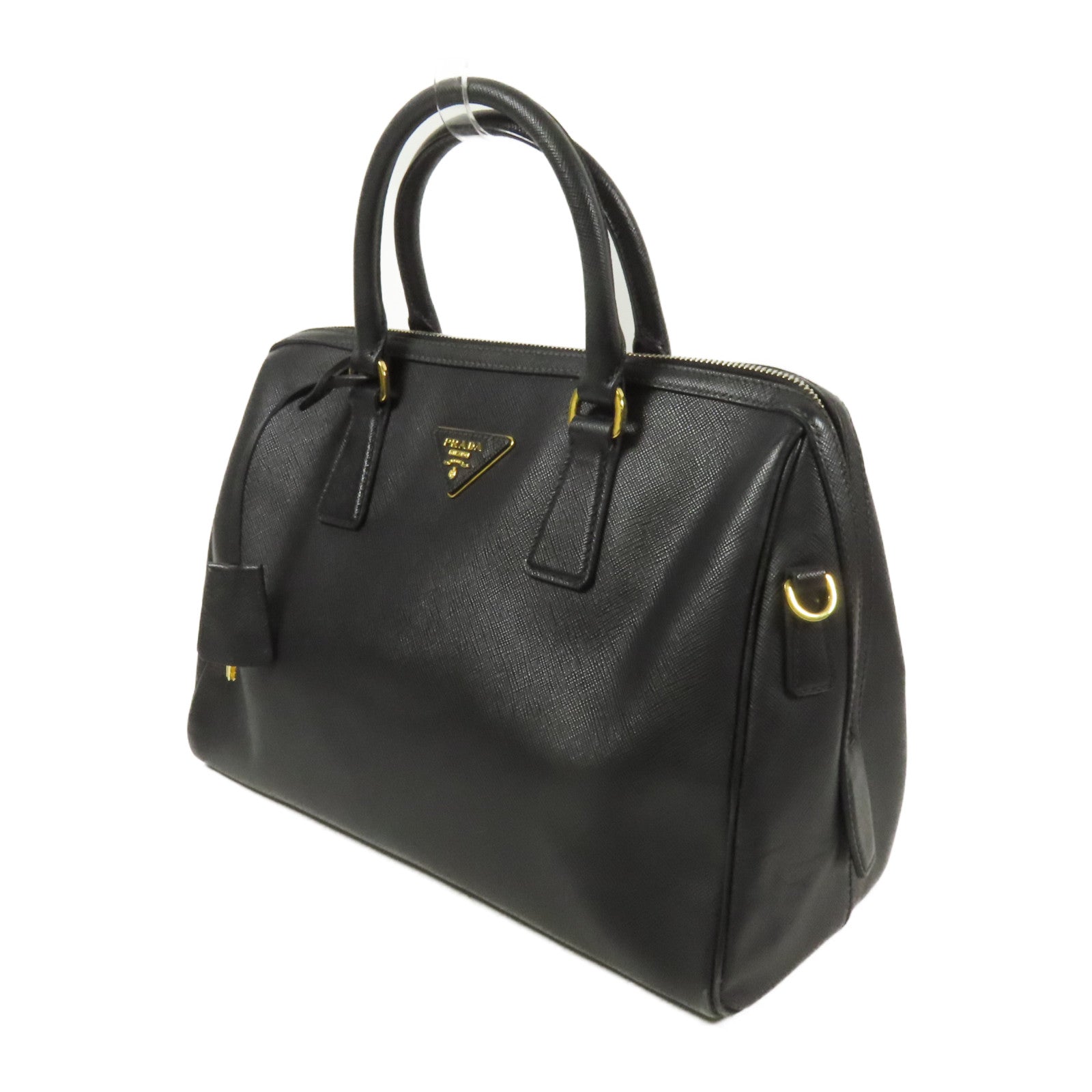 PRADA Saffiano皮革2Way Shoulder金扣手挽肩背兩用袋