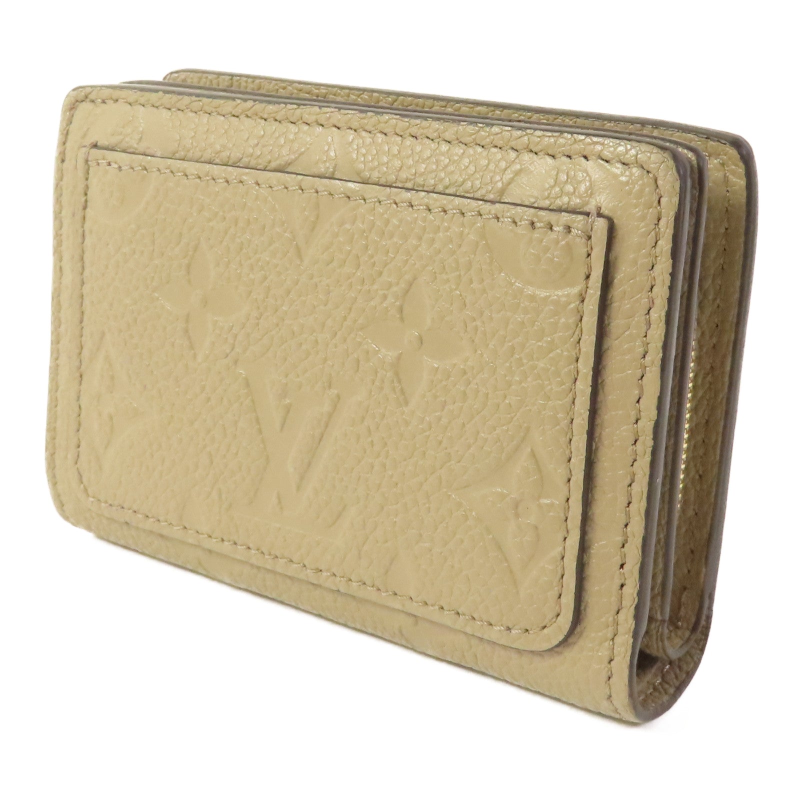 LOUIS VUITTON Clea Wallet Monogram-Empreinte Beige M80152