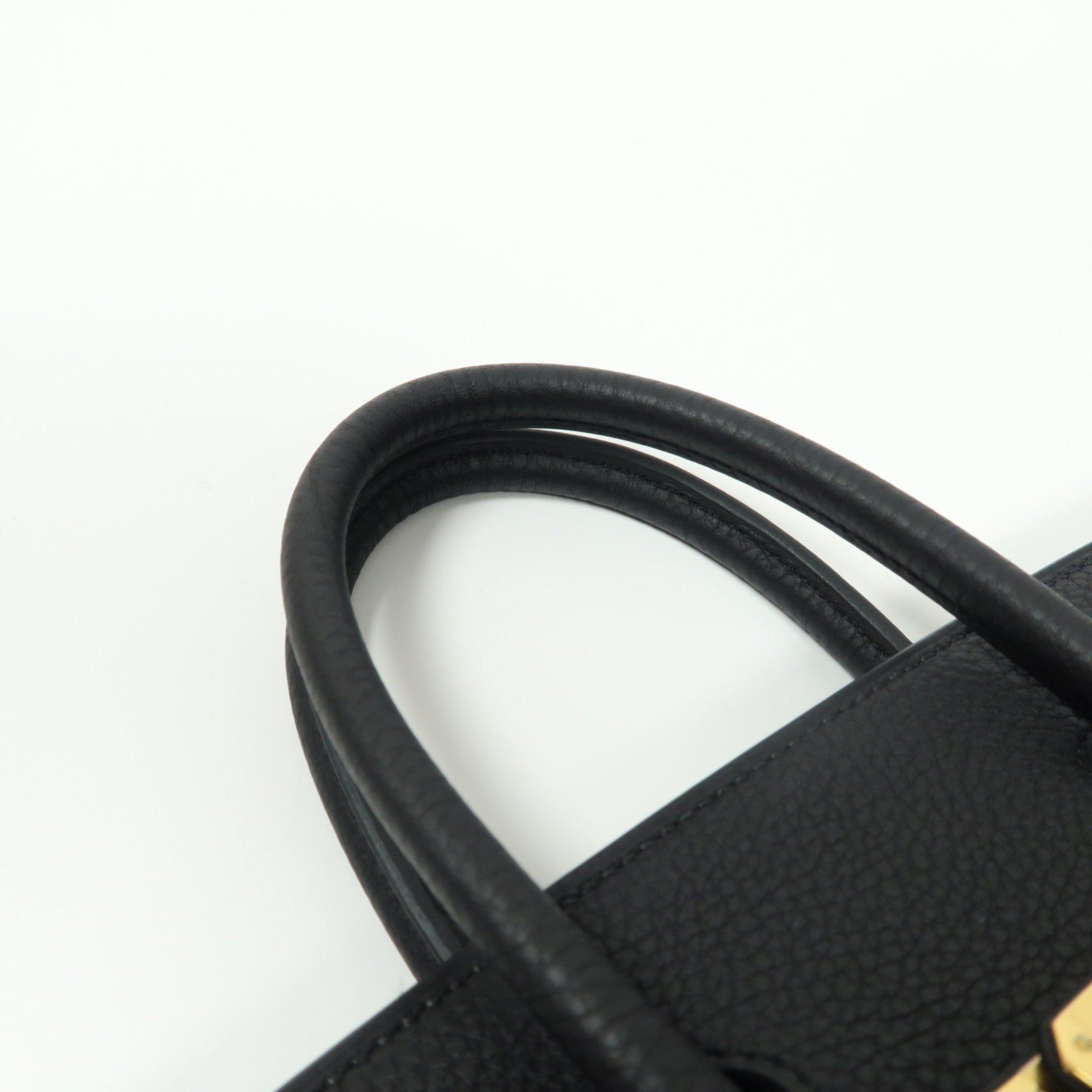 HERMES Togo皮革Birkin 25金扣手挽袋黑色