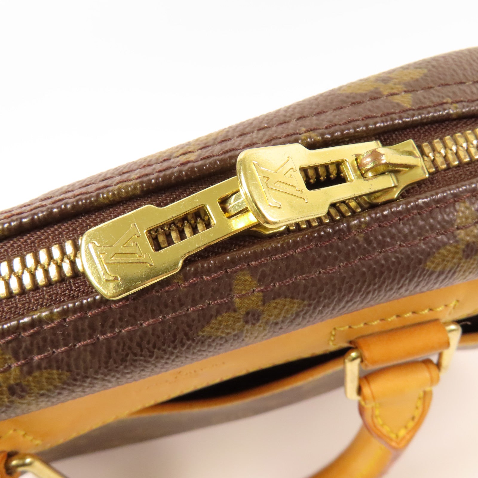 LOUIS VUITTON LV GHW Trouville Hand Bag M42228 Monogram Brown