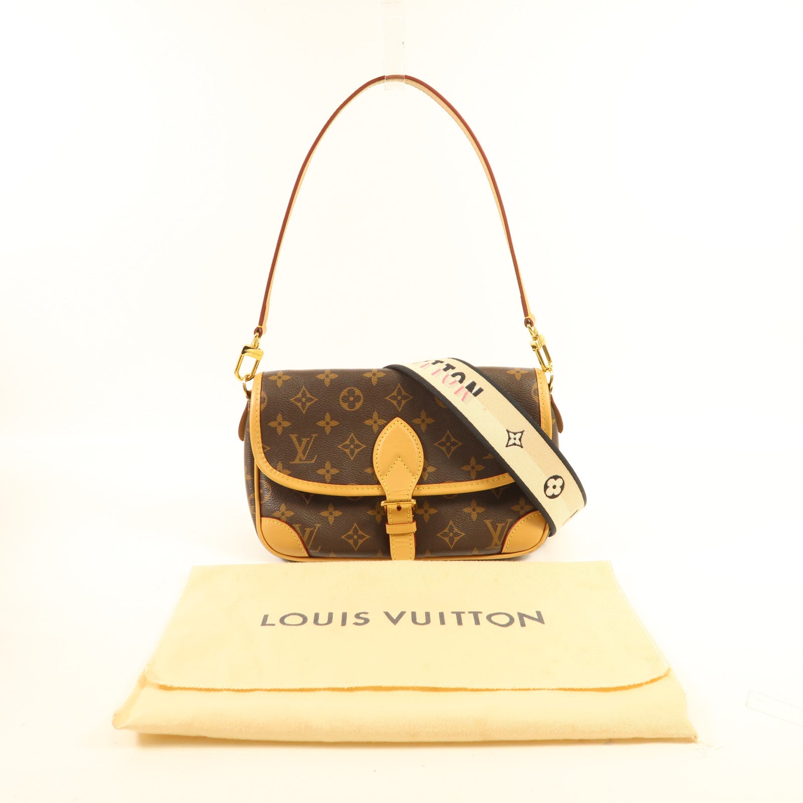 LOUIS VUITTON Monogram Diane金扣手挽肩背兩用袋