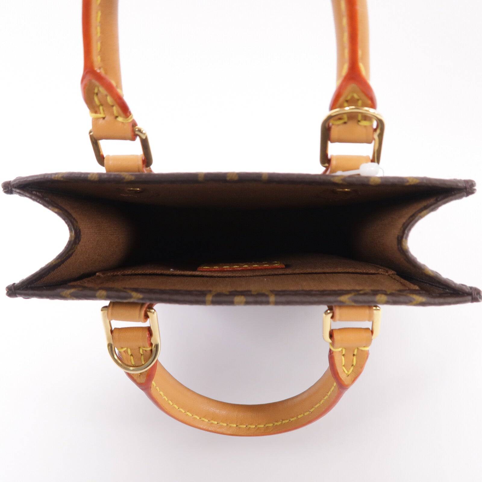 LOUIS VUITTON Monogram Petit Sac Plat手挽肩背兩用袋