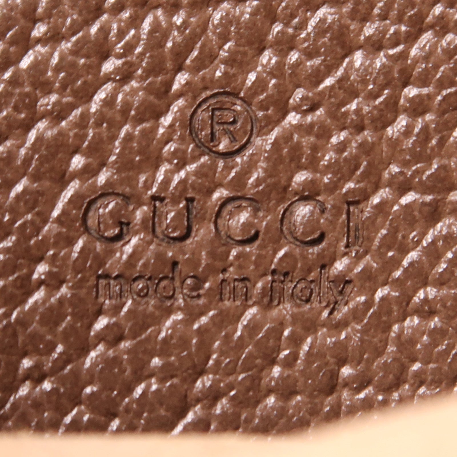 GUCCI 塗層帆布Ophidia金扣手挽袋棕色