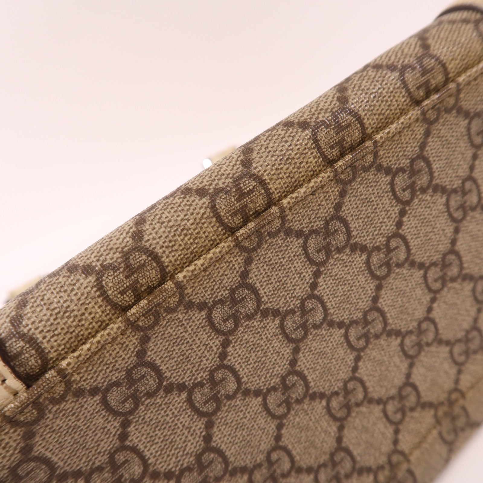 GUCCI 塗層帆布Shoulder Tote銀扣肩背袋/手挽袋