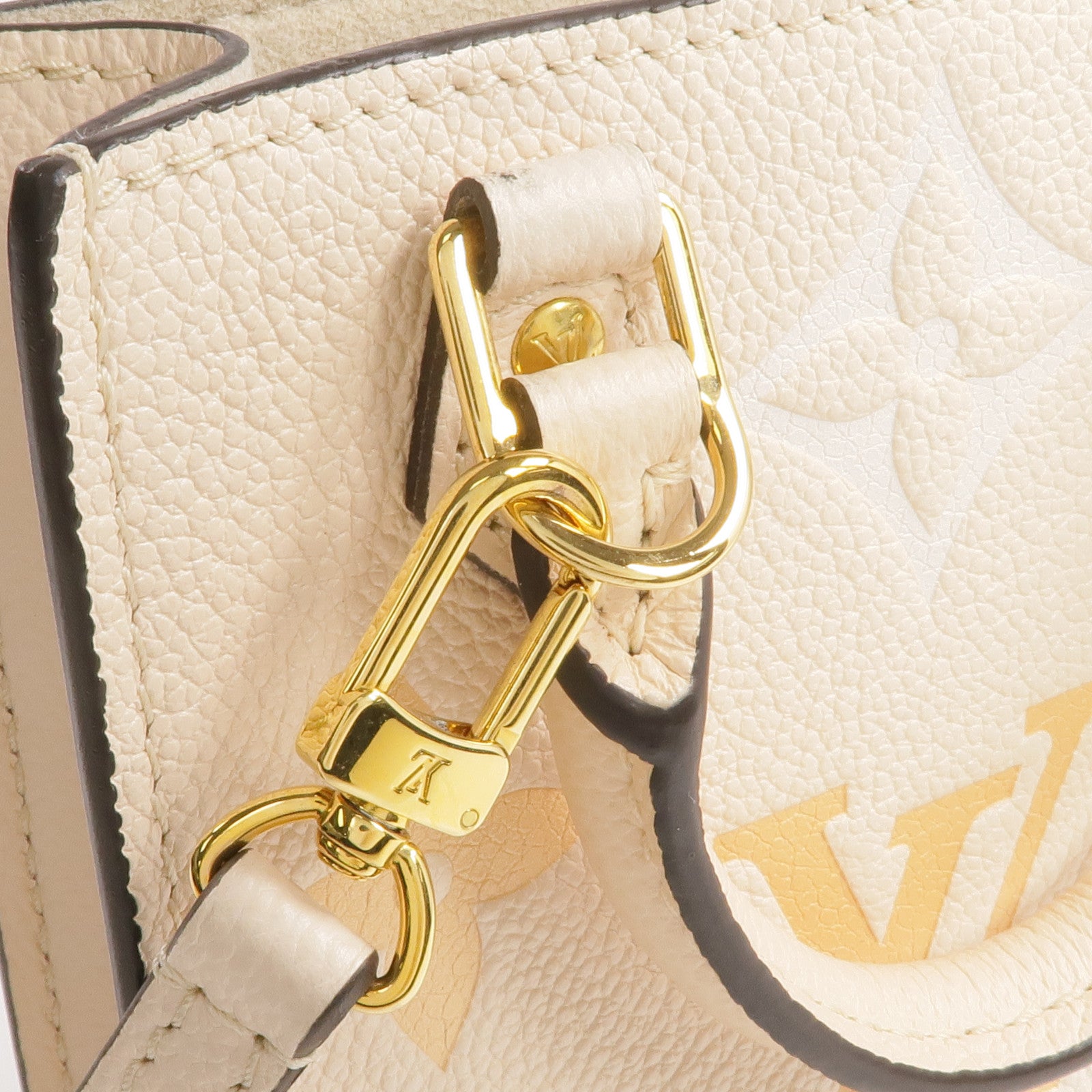 LOUIS VUITTON Monogram Empreinte Petit Sack Plat金扣手挽肩背兩用袋