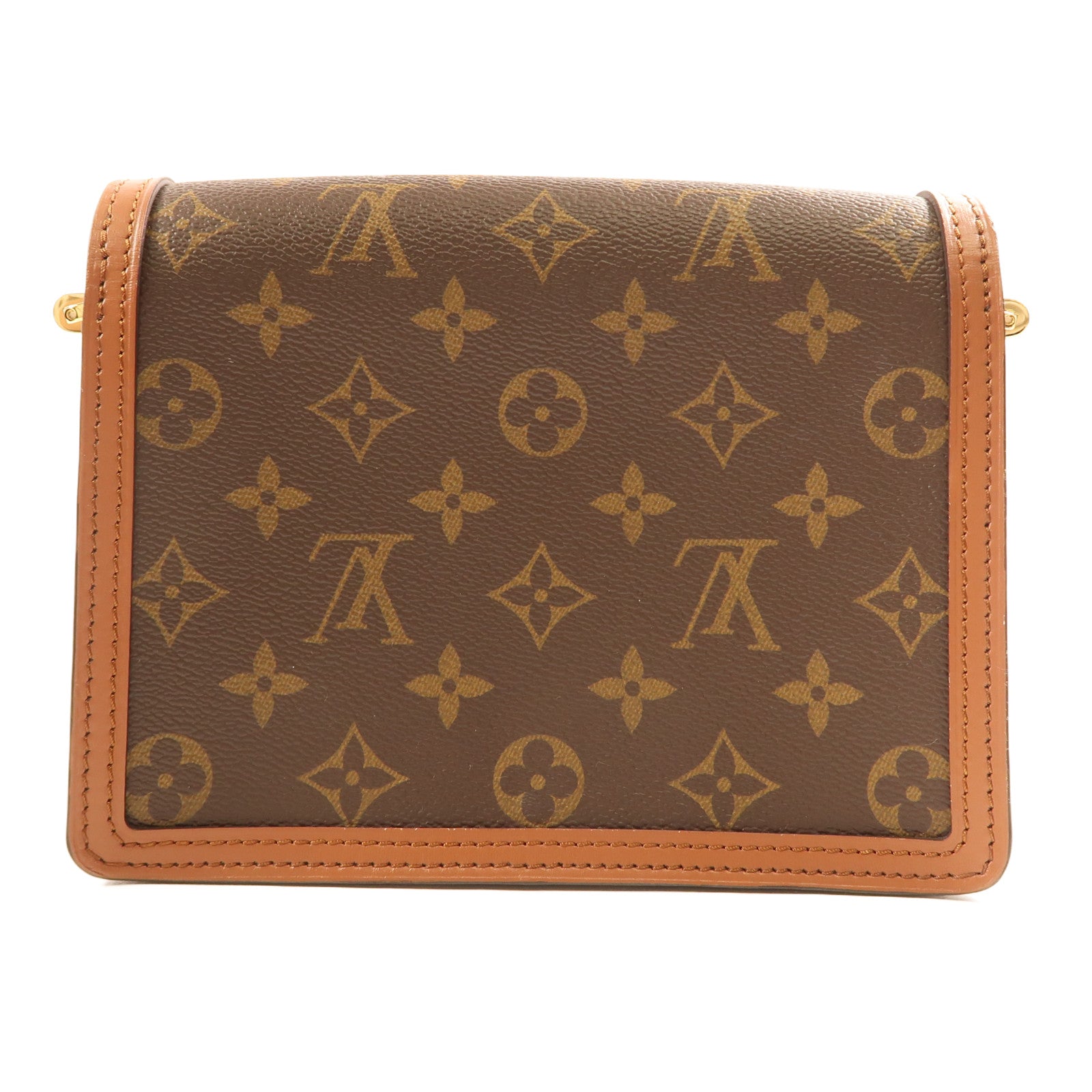 LOUIS VUITTON Monogrqam Reverse Mini Dauphine肩背袋棕色
