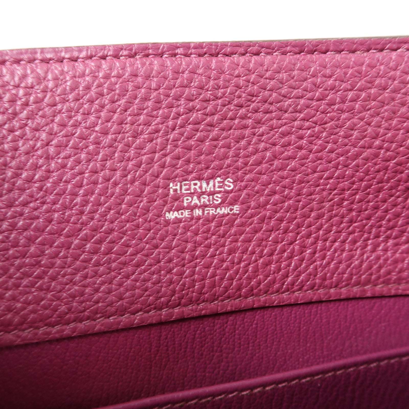 HERMES 【清倉大減價】Clemence皮革So Kelly 20銀扣肩背袋Tosca/紫色