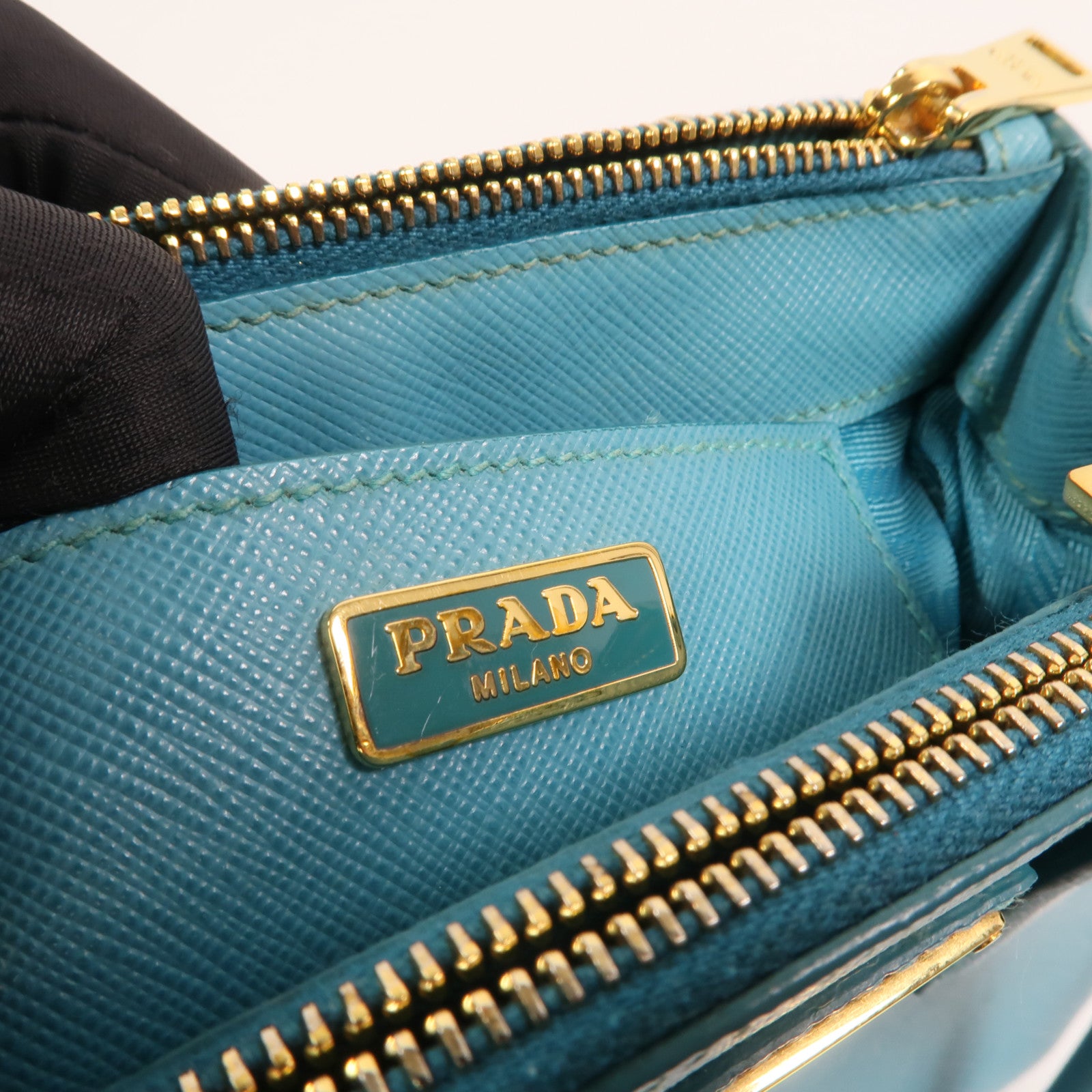 PRADA 【激減優惠】牛皮皮革Micro Galleria金扣手挽肩背兩用袋