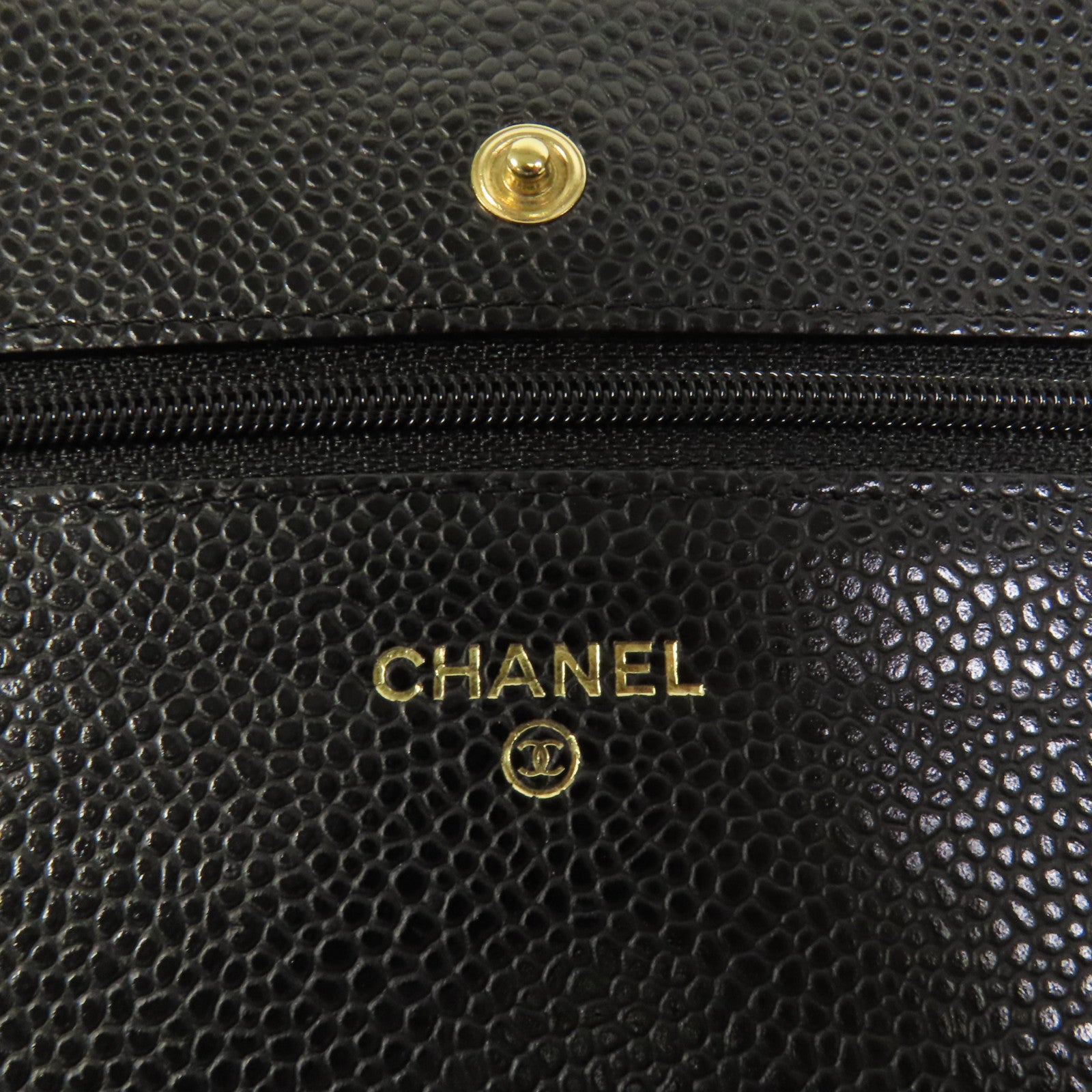 CHANEL 牛皮皮革WOC Wallet On Chain金扣鏈帶肩背袋