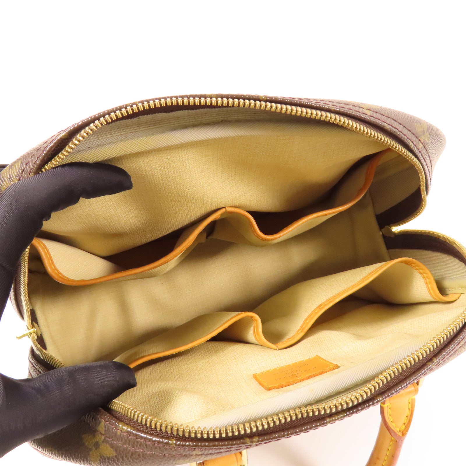 LOUIS VUITTON LV GHW Trouville Hand Bag M42228 Monogram Brown