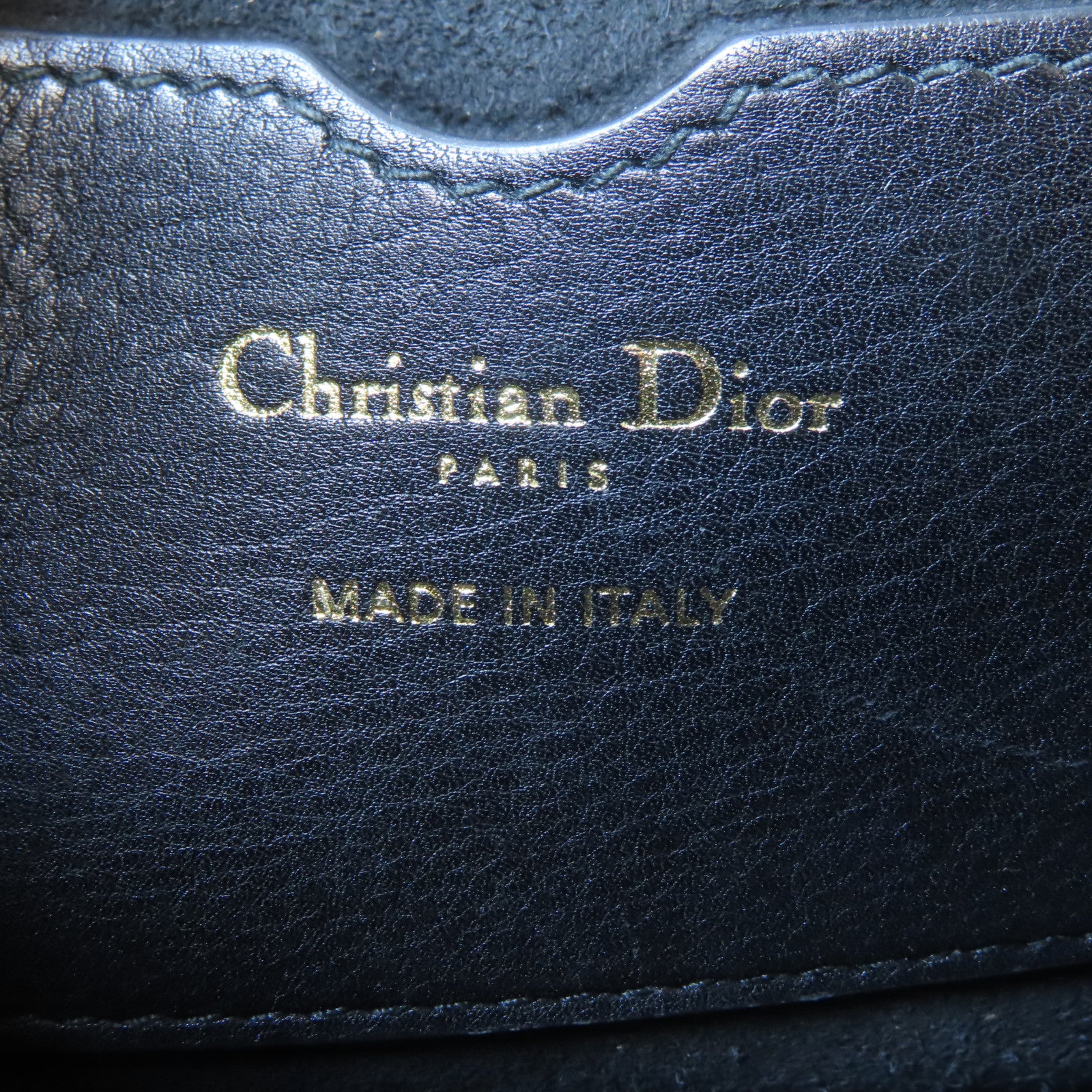 Dior 牛皮皮革Bobby金扣肩背袋黑色