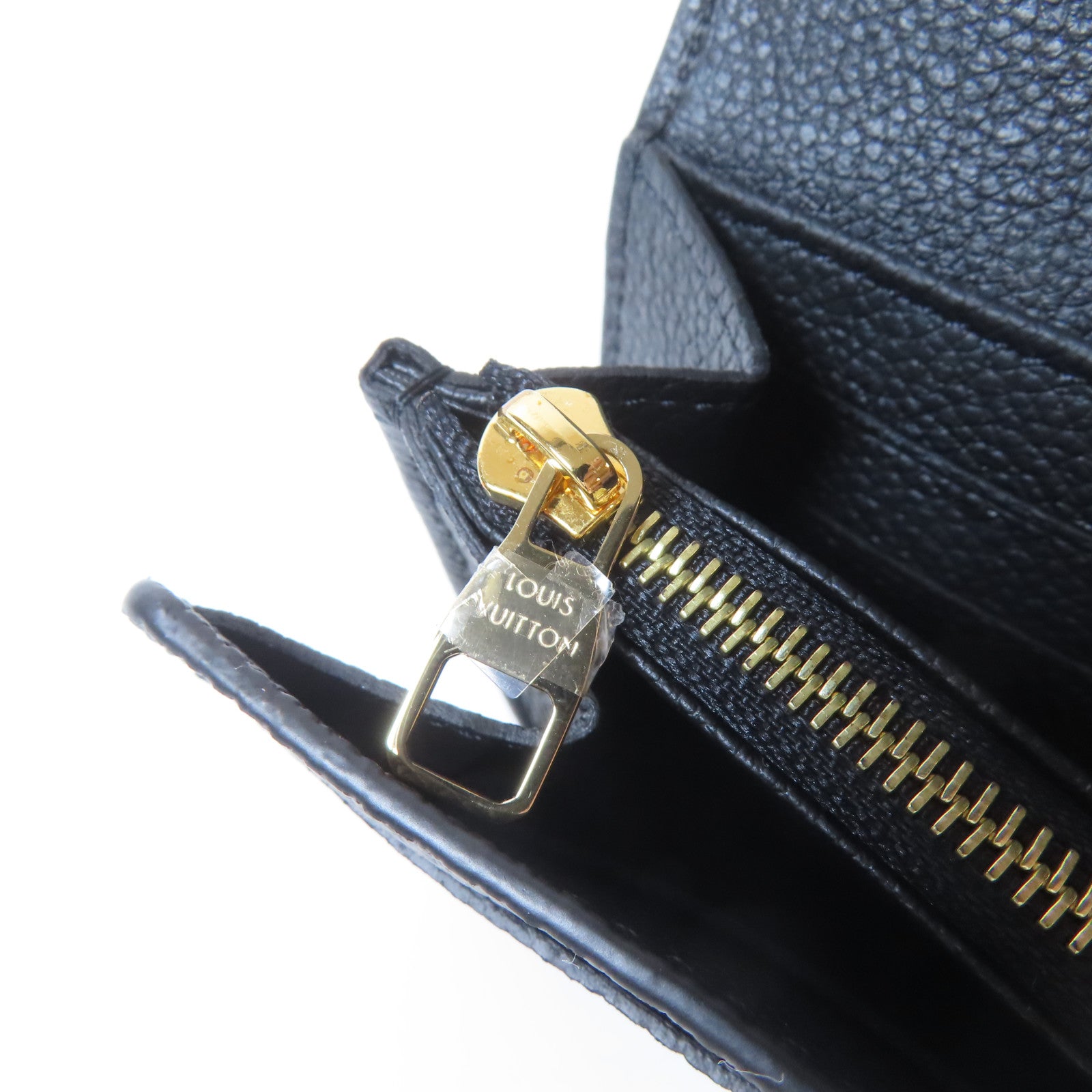 LOUIS VUITTON Monogram Empreinte Sarah金扣啪鈕長錢包黑色