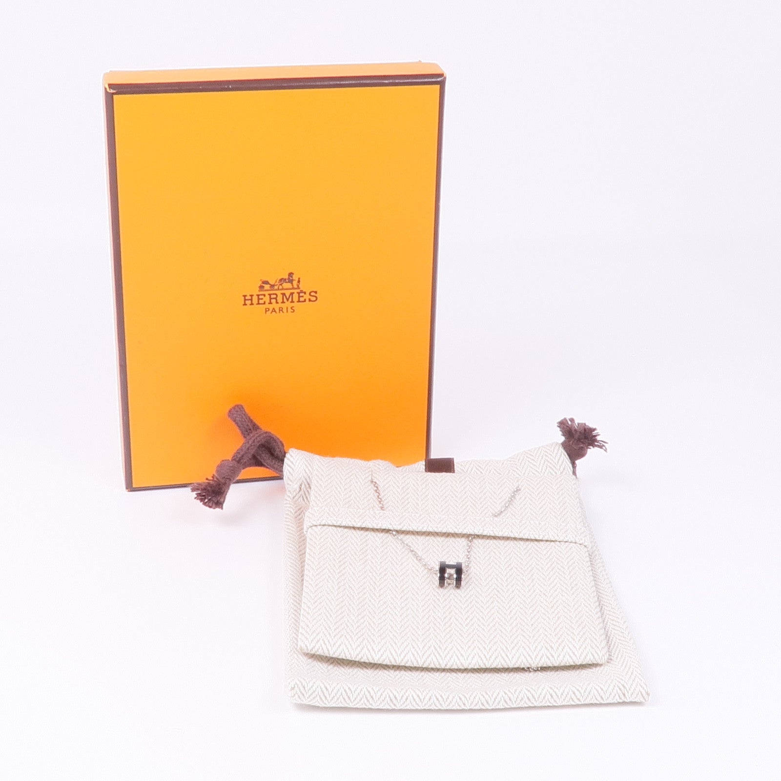 HERMES 金屬Pop H項鍊Noir
