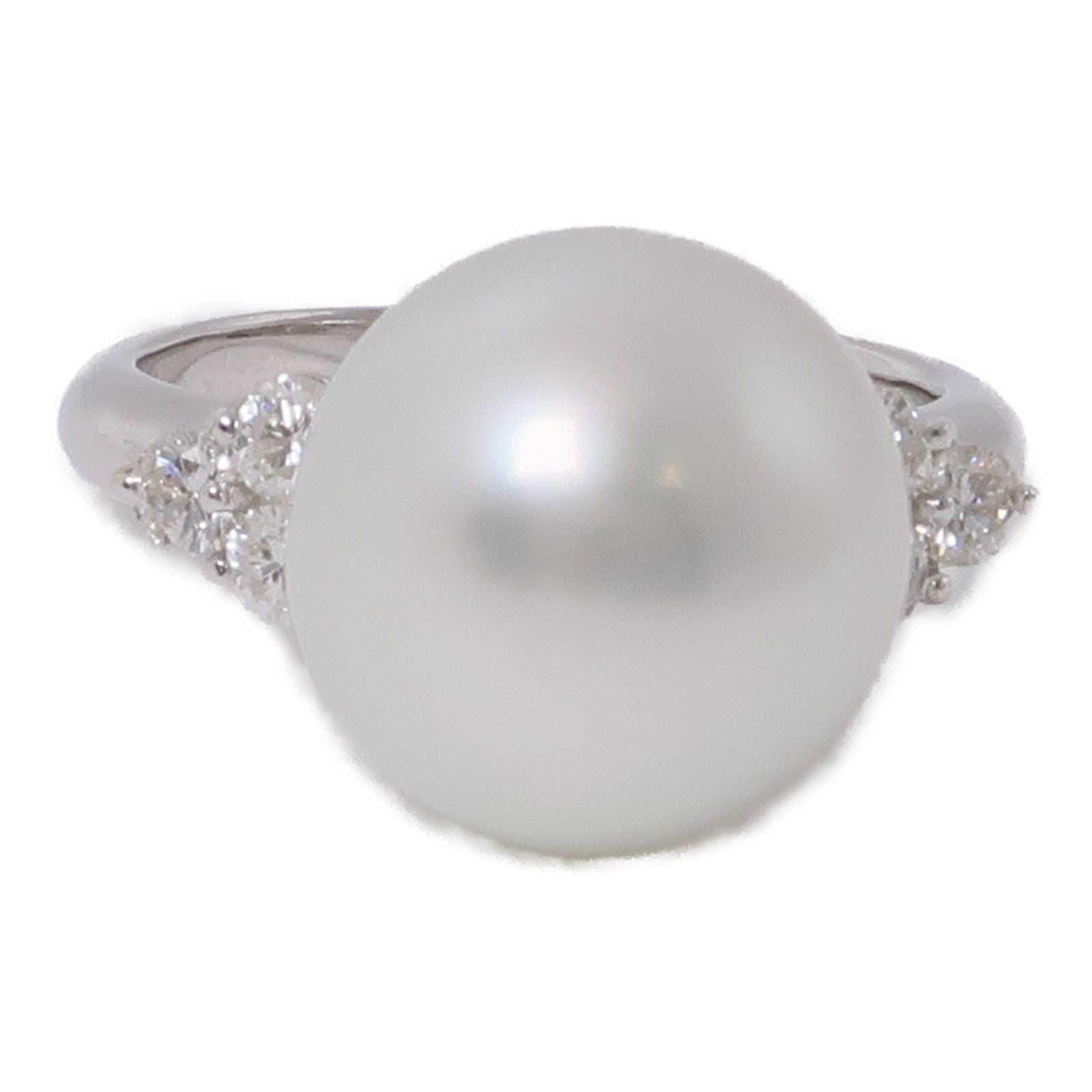 JEWELRY 18K白金Pearl/Diamond Ring珍珠/鑽石戒指US#7.75