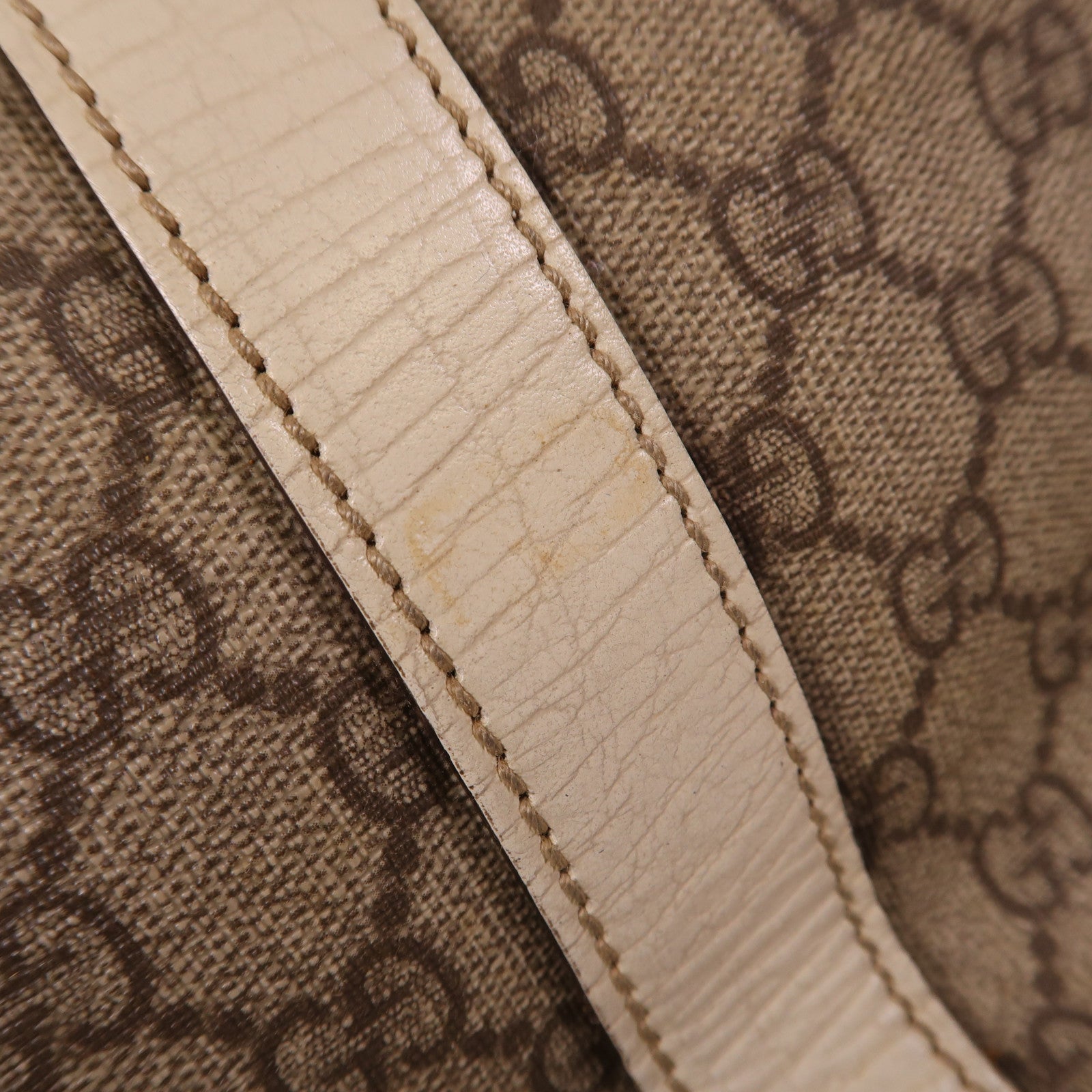 GUCCI 塗層帆布Shoulder Tote銀扣肩背袋/手挽袋