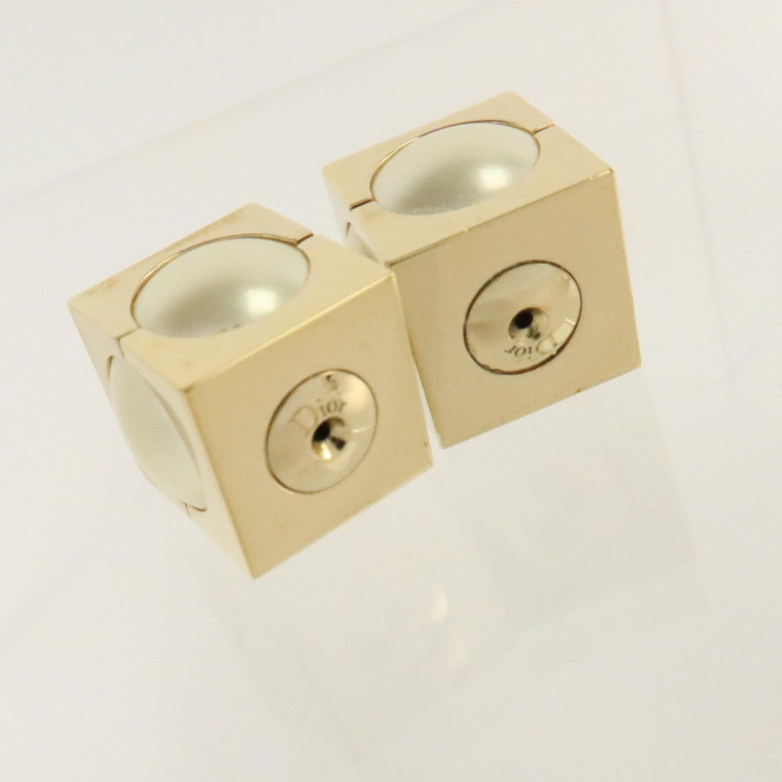 Dior PVC/金屬Tribal Cube Earrings耳環