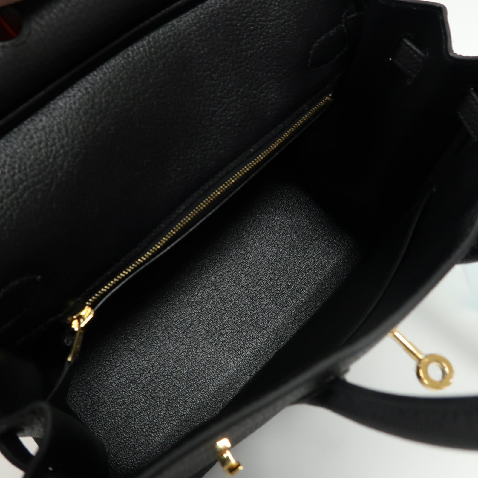 HERMES Togo皮革Birkin 25金扣手挽袋黑色