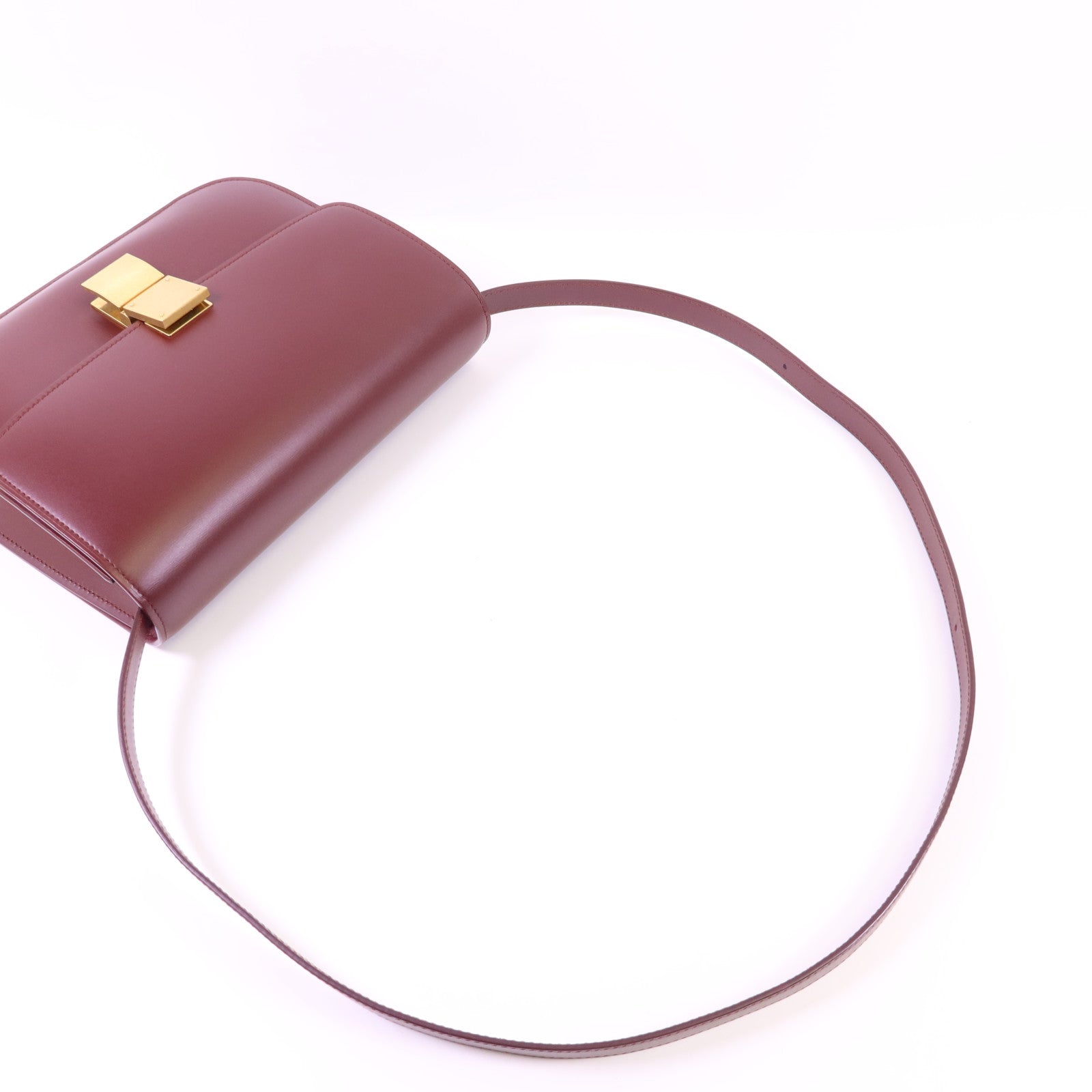 CELINE 牛皮皮革Shoulder Bag金扣肩背袋