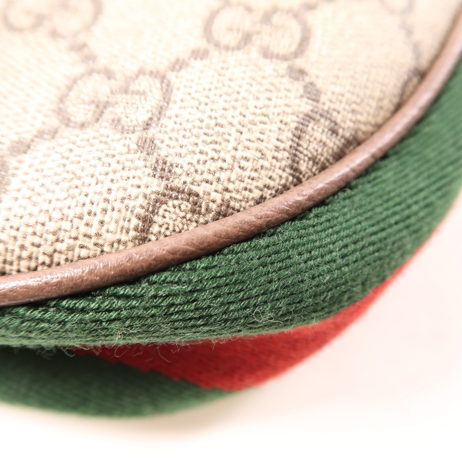 GUCCI 塗層帆布Ophidia金扣手挽袋棕色