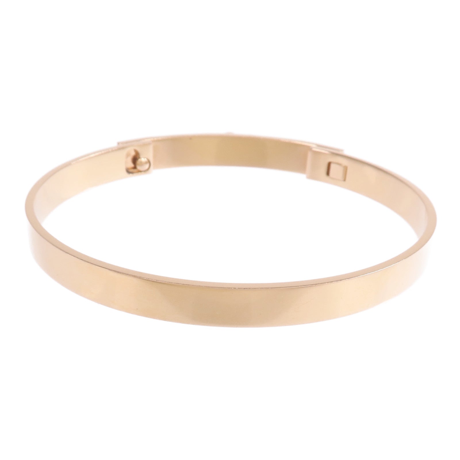 HERMES 18K玫瑰金Collier de Chien Bracelet鑽石手鐲