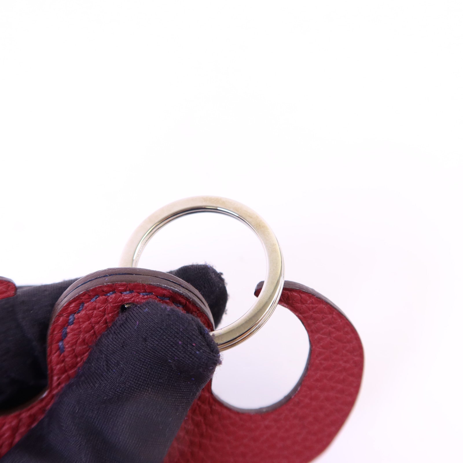 HERMES 【激減優惠】Clemence皮革/Epsom皮革Key Holder Charm銀扣鎖匙扣