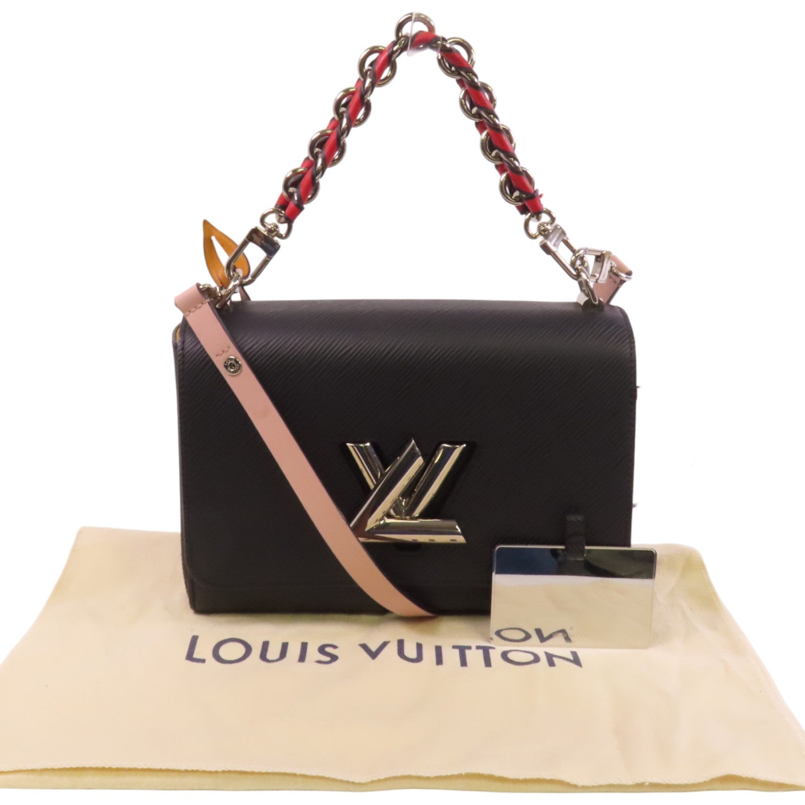 LOUIS VUITTON Epi Twist MM銀扣手挽肩背兩用袋