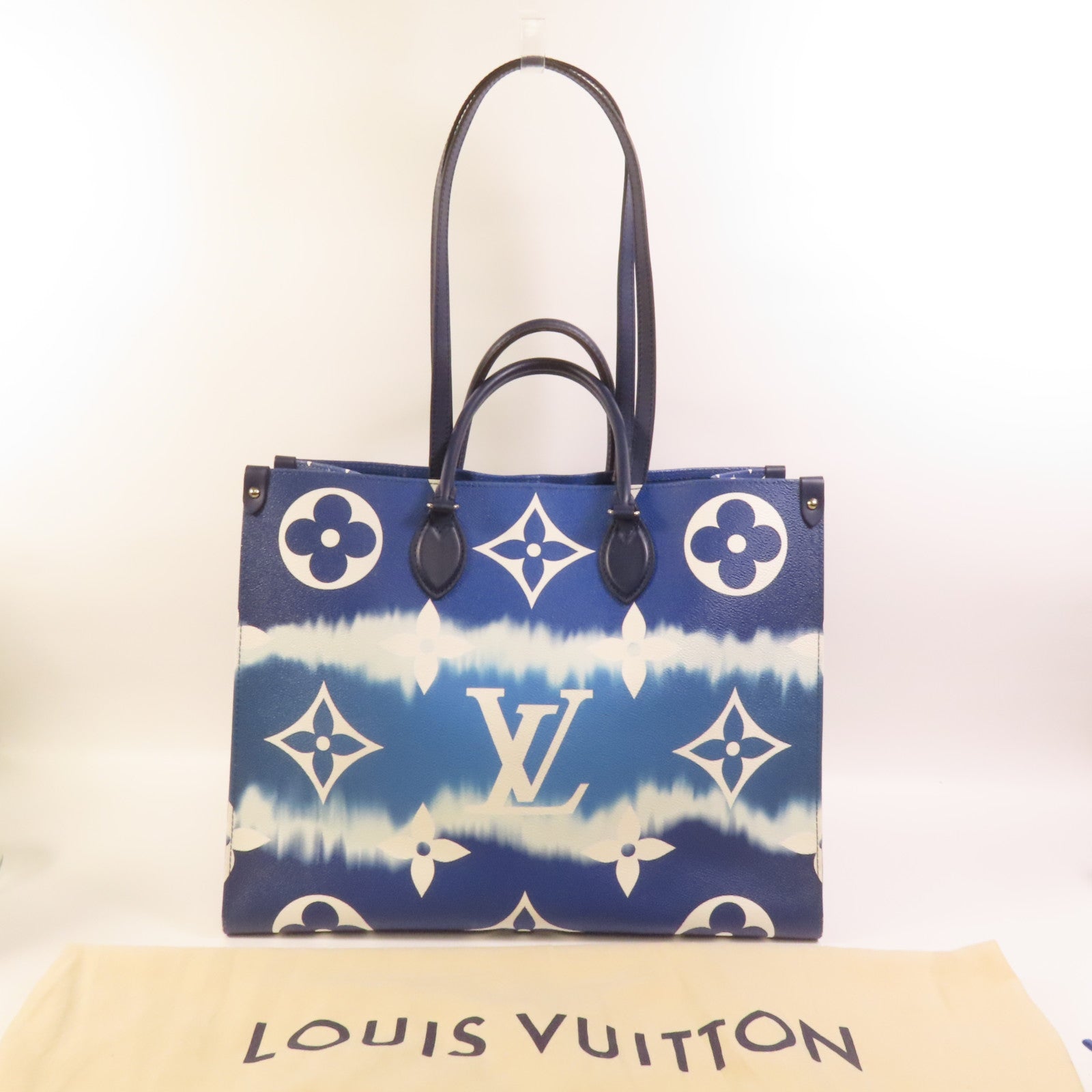 LOUIS VUITTON 【激減優惠】Monogram Escale On The Go銀扣手挽肩背兩用袋