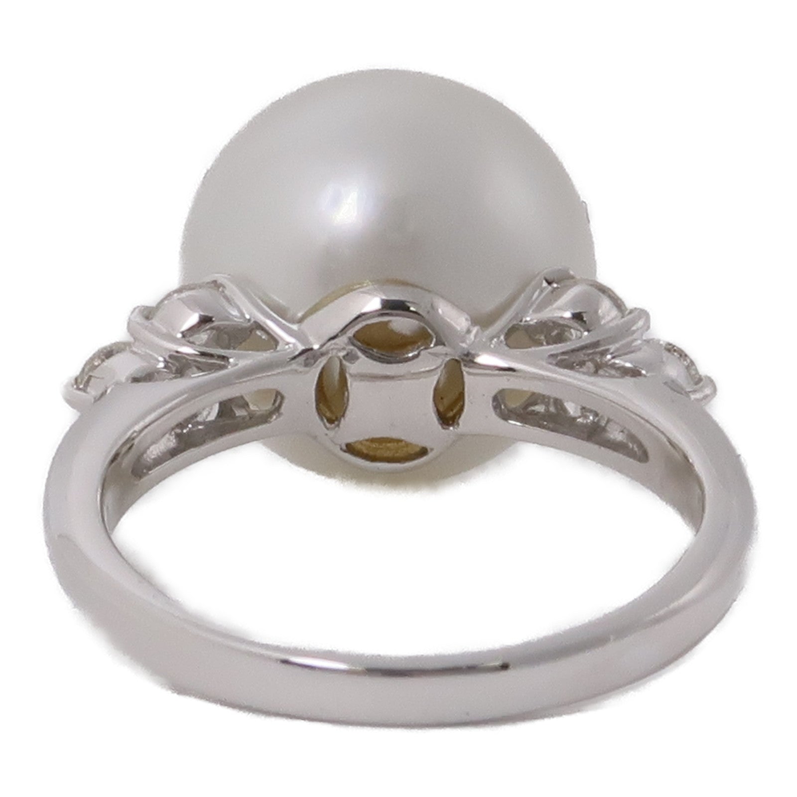 JEWELRY 18K白金Pearl/Diamond Ring珍珠/鑽石戒指US#7.75