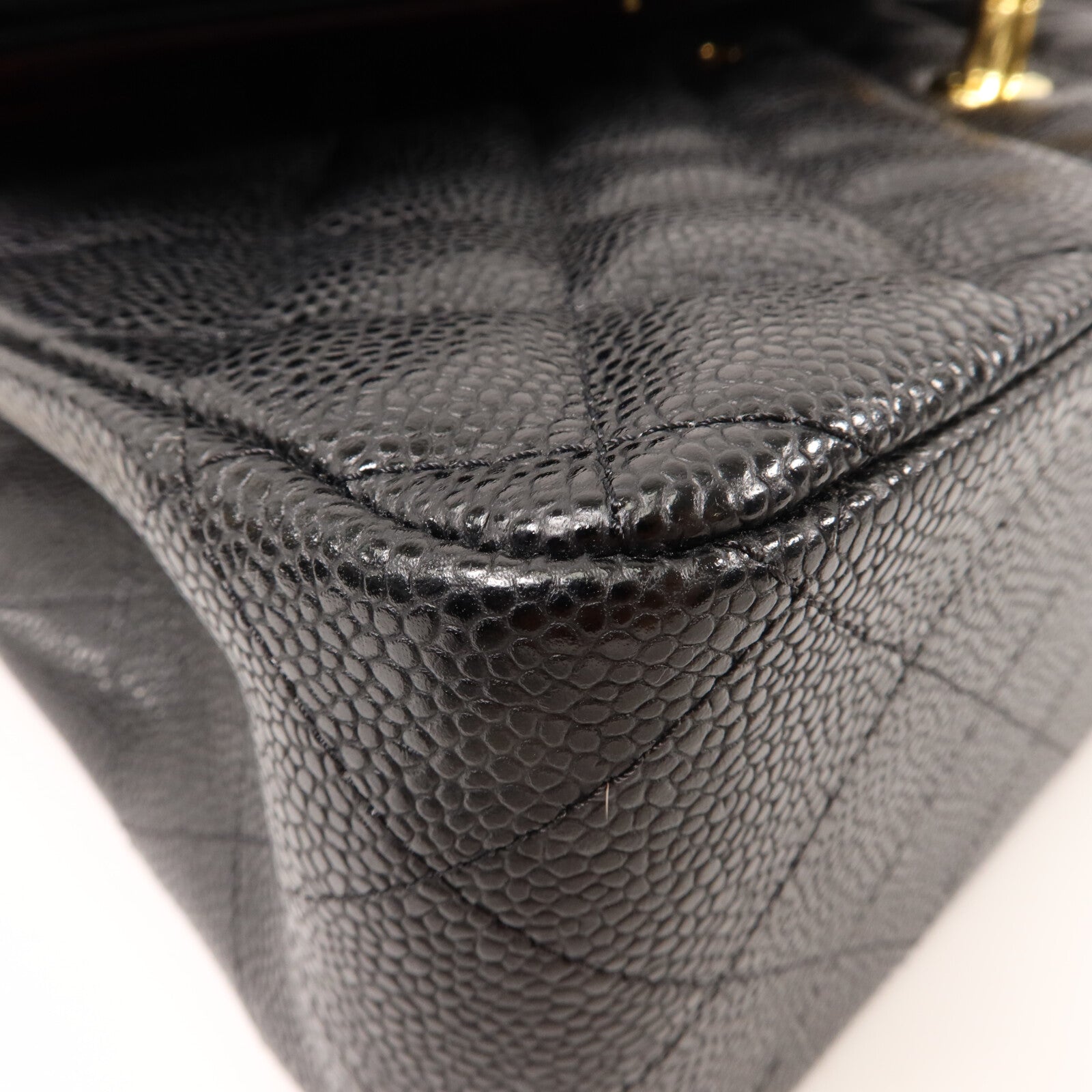 CHANEL 牛皮皮革Large Classic鏈帶肩背袋