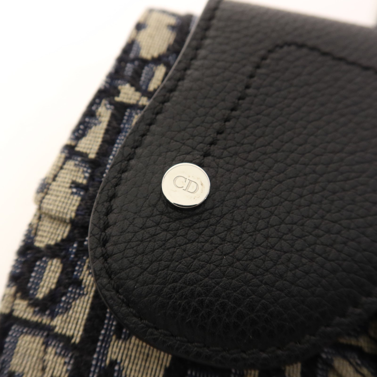 Dior 帆布Oblique Waist/Body Bag銀扣腰包