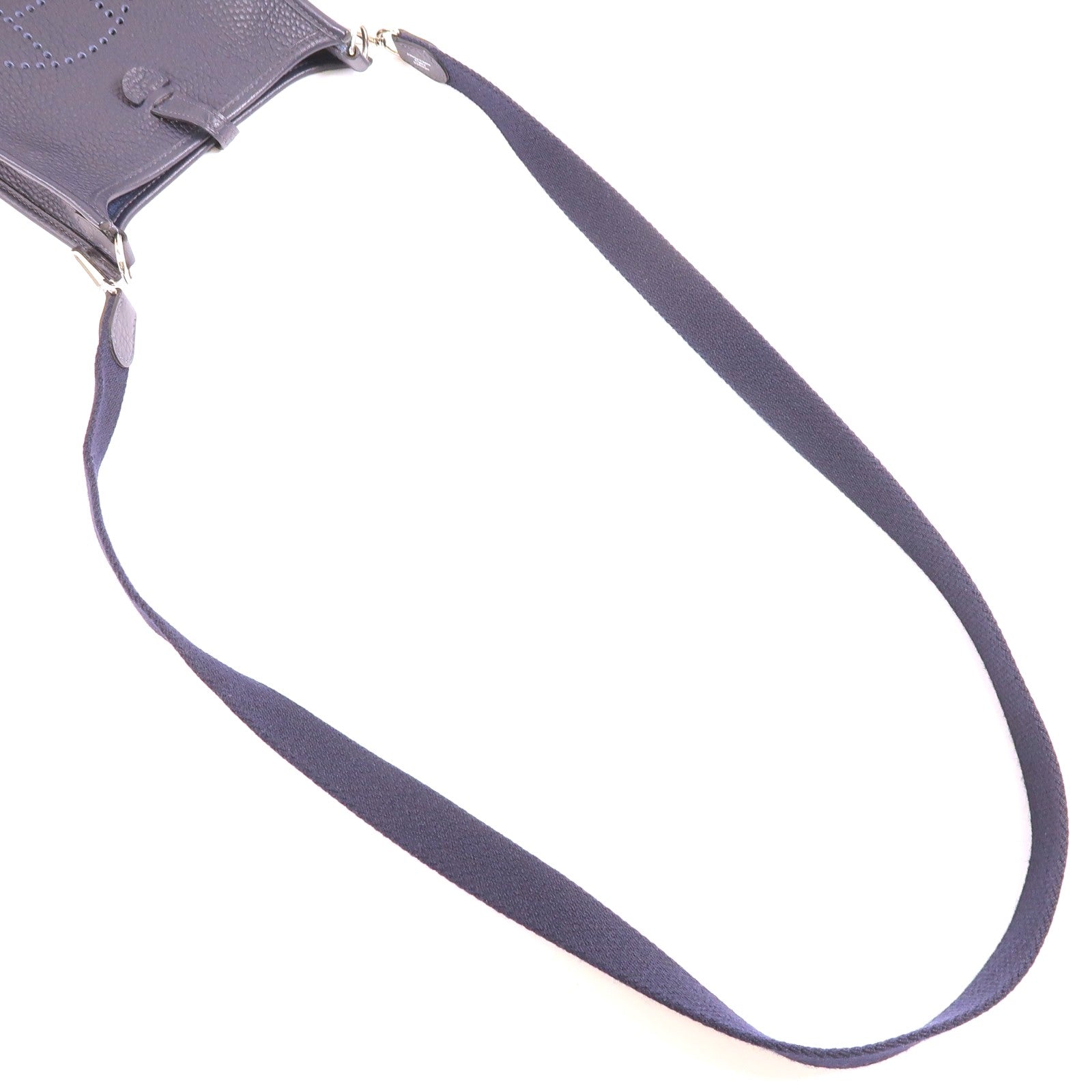 HERMES Clemence皮革Evelyne TPM銀扣肩背袋