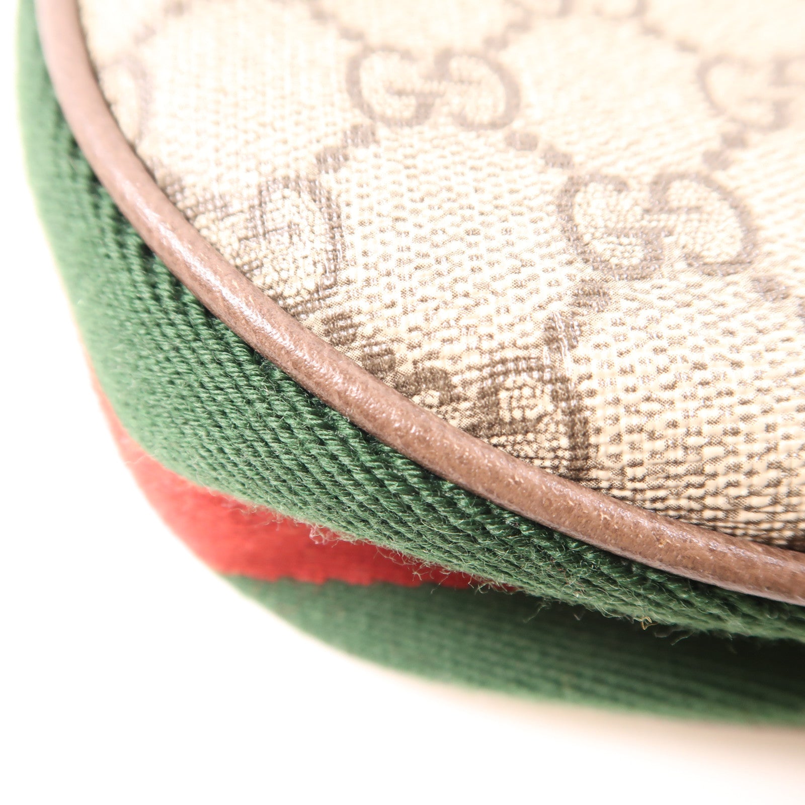 GUCCI 塗層帆布Ophidia金扣手挽袋棕色