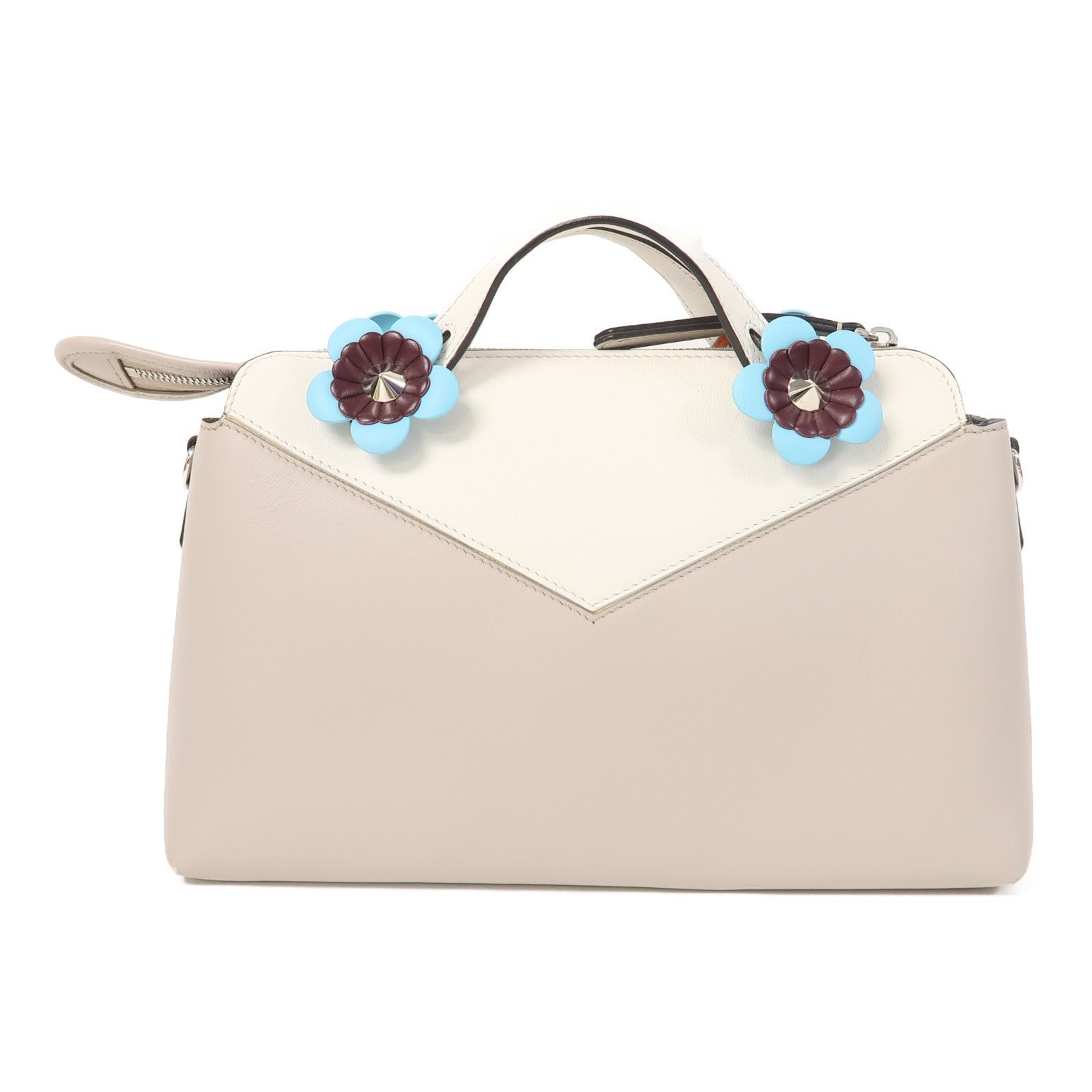 新品未使用　FENDI 100%ウール手袋 FENDI Origami中号手袋-百变鸽灰色皮革手袋-女士手提包-FENDI芬