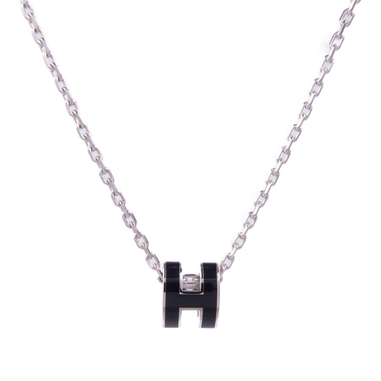 HERMES 金屬Pop H項鍊Noir