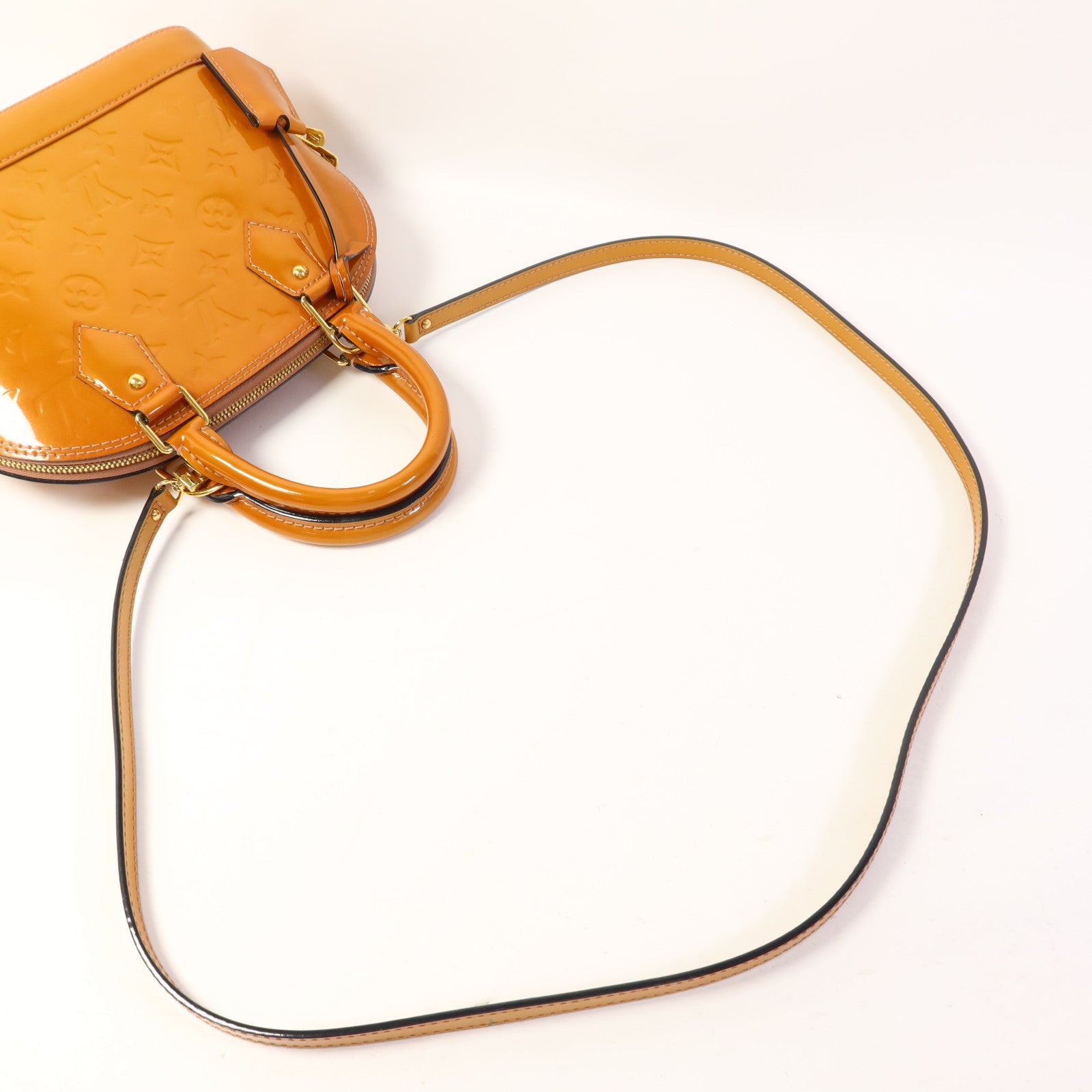 LOUIS VUITTON Vernis Alma BB金扣手挽肩背兩用袋