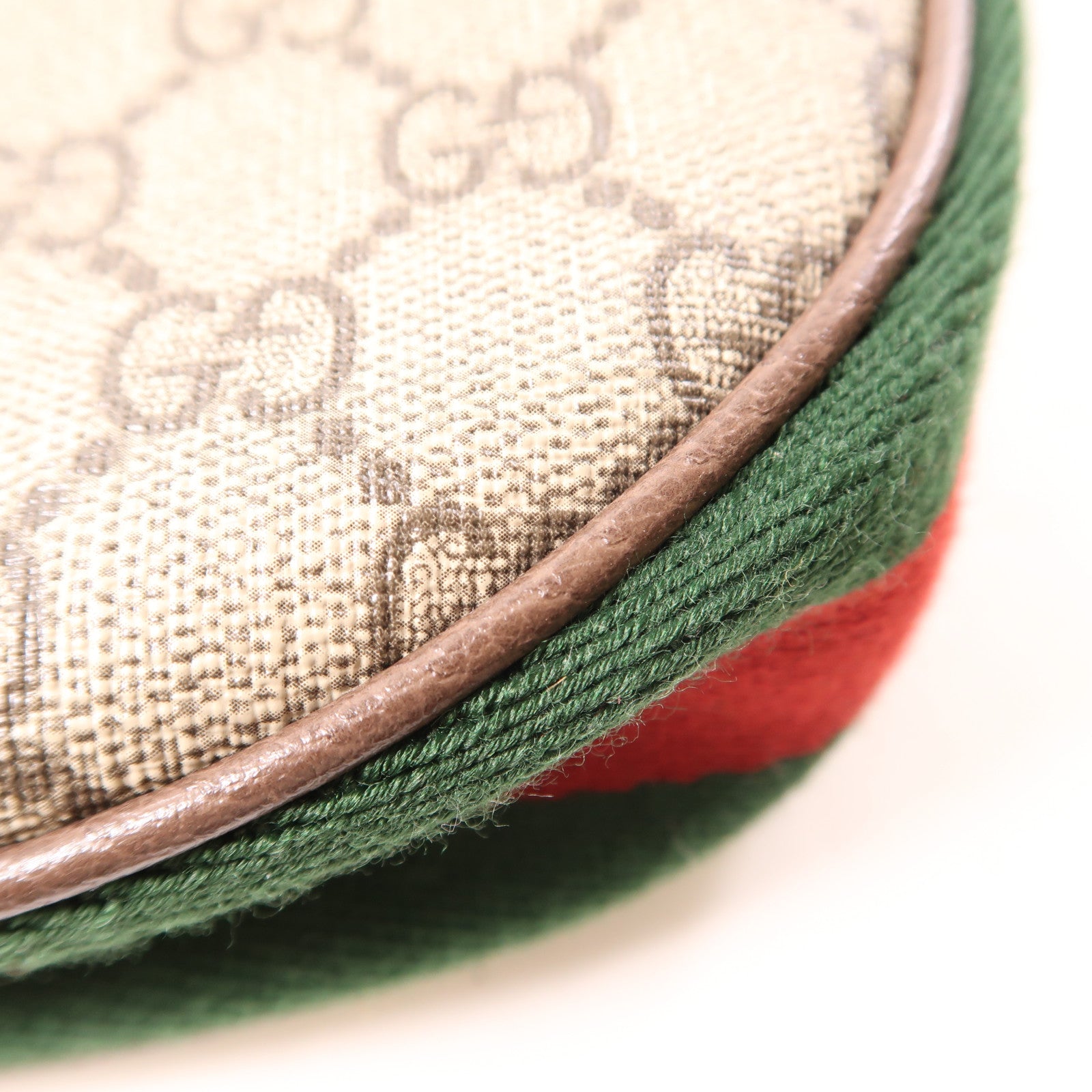 GUCCI 塗層帆布Ophidia金扣手挽袋棕色