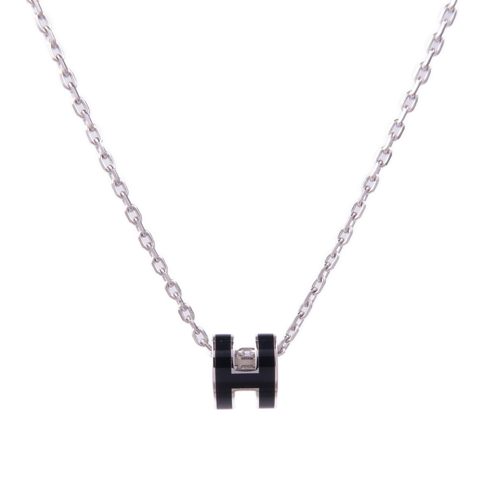 HERMES 金屬Pop H項鍊Noir